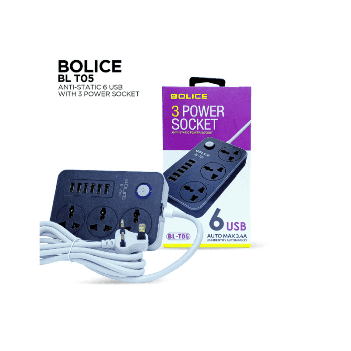 Bolice Bl T05 Anti-static 3 Power Socket With 6 USB Ports 2
