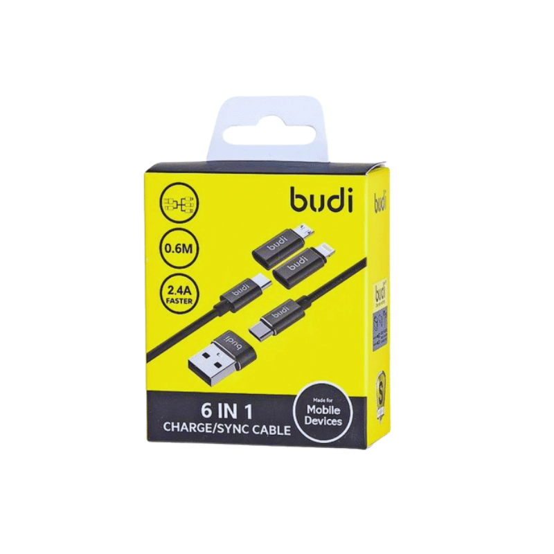 Budi 6 in 1 Charging Sync Cable