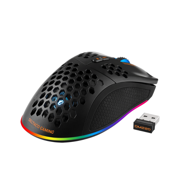 Deltaco Gaming Wireless RGB Gaming Mouse Ultralight