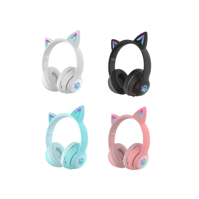 L450 Over Ear Music Headset Glowing Cat Ear Headphones