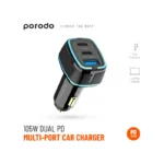 Porodo 105w Dual PD Multi Port Car Charger