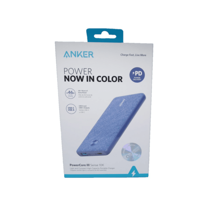 Anker PowerCore 3 Sense 10K USB-A and USB-C Outputs Blue Iteration