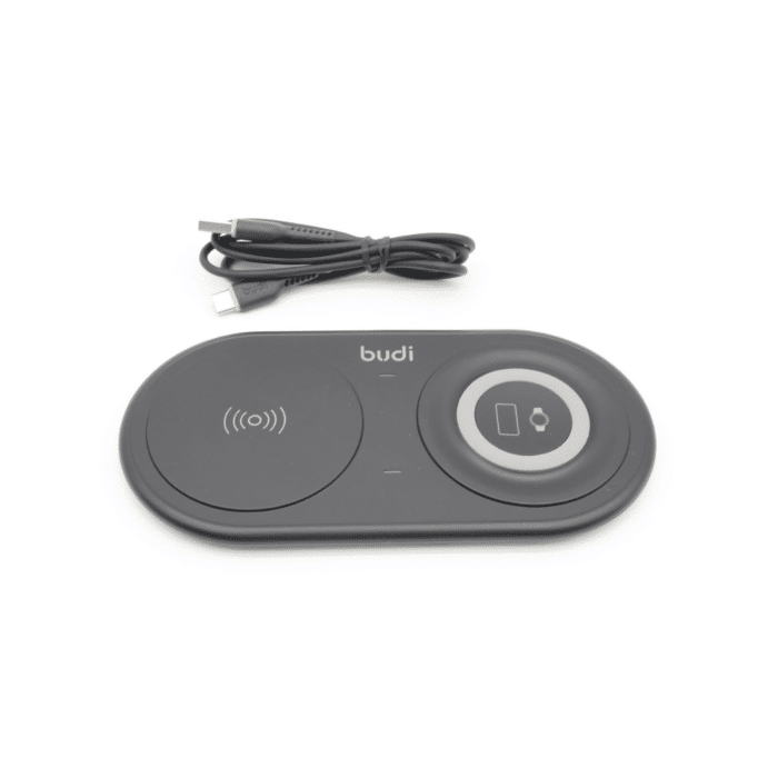 Budi (2+1) IN 1 Wireless Charger For Phone And Watch And Airpods M8J3500-BLK